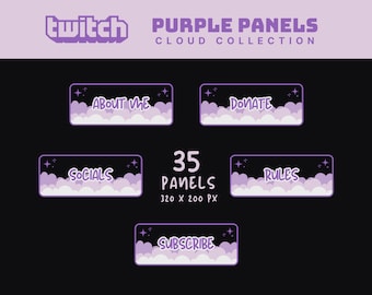 lila twitch Panels Wolke twitch overlay niedliche Stream Panels Wolke twitch overlay lila Wolke Panels twitch Stream Panels lila Himmel