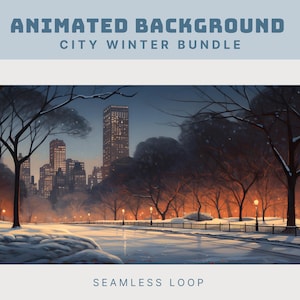 vtuber winter overlay twitch vtuber winter animated background city winter scene cozy christmas twitch overlay cozy winter background twitch