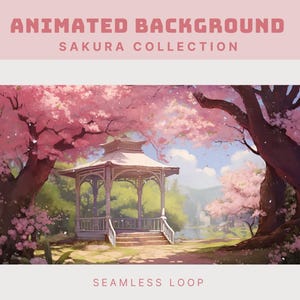 animated background pink vtuber overlay spring twitch asset sakura animated stream cherry blossom twitch stream pink animated overlay