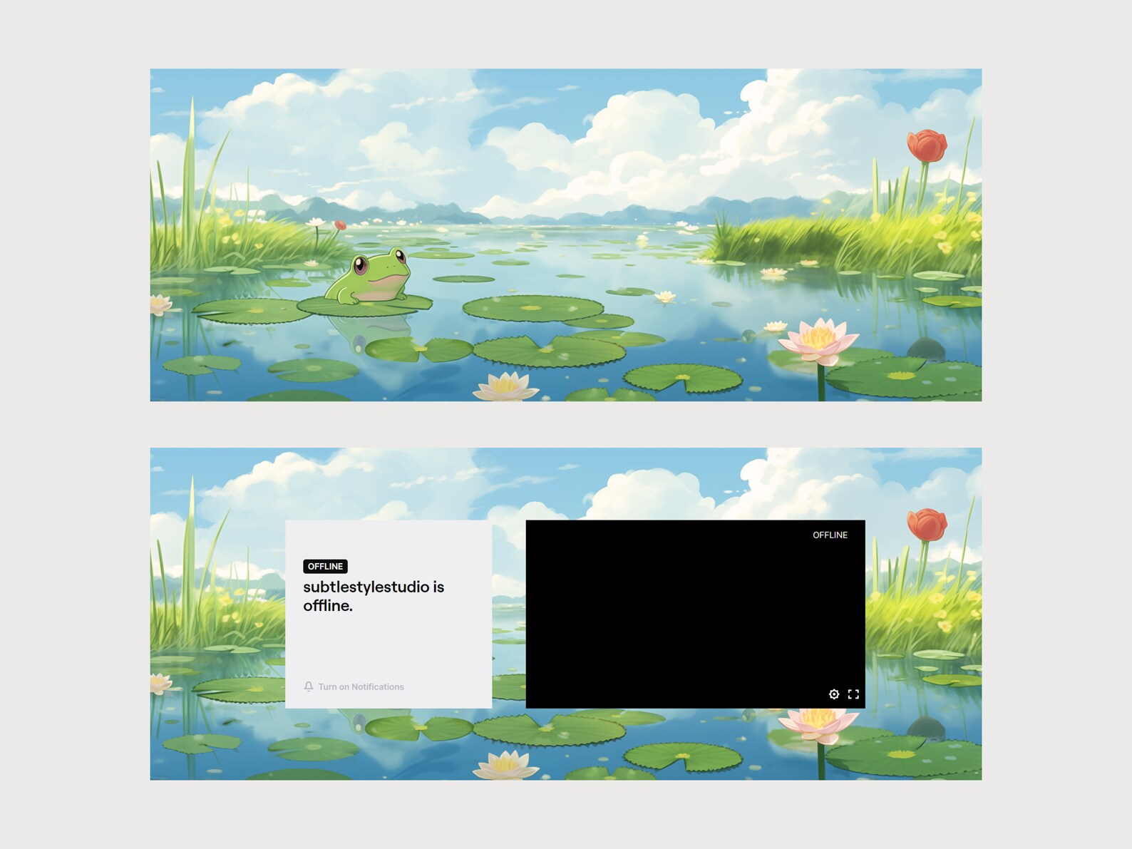 Frog Twitch Banner Cottagecore Stream Banner Cute Frog Wallpaper ...