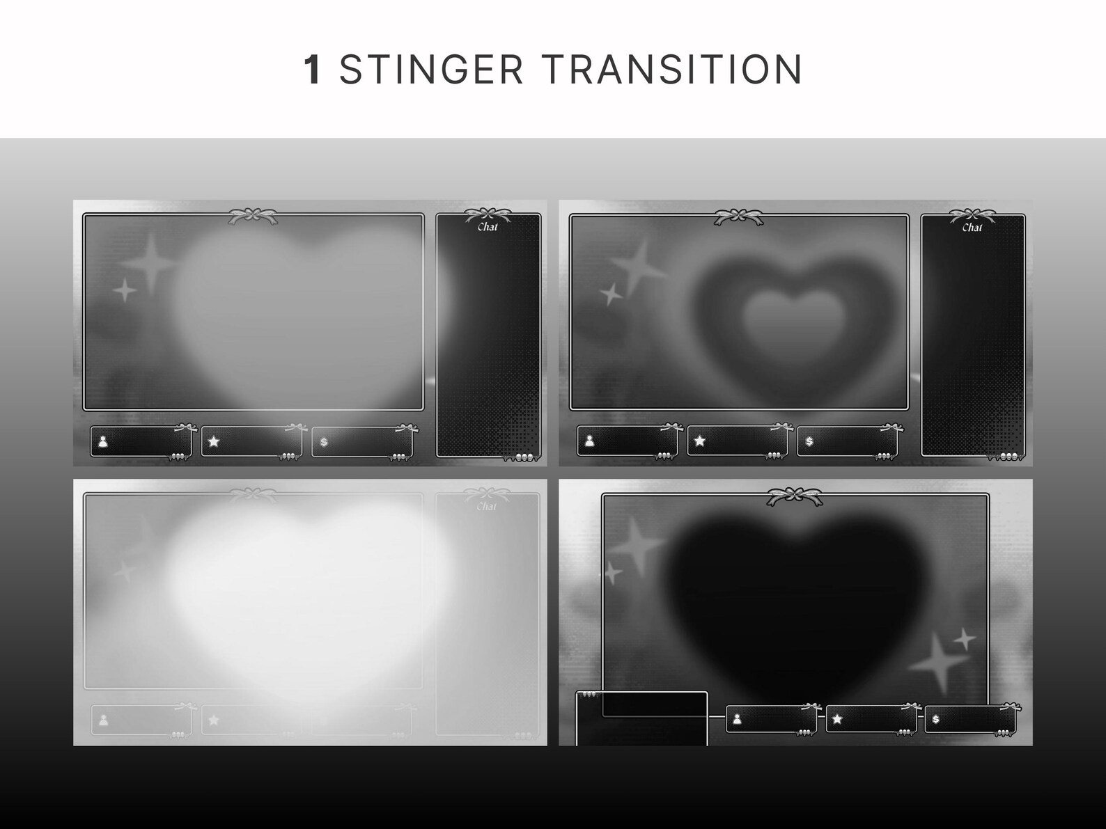 Heart Stream Package Cyber Goth Twitch Overlay Coquette Twitch Pack ...