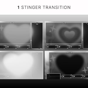 Heart Stream Package Cyber Goth Twitch Overlay Coquette Twitch Pack ...