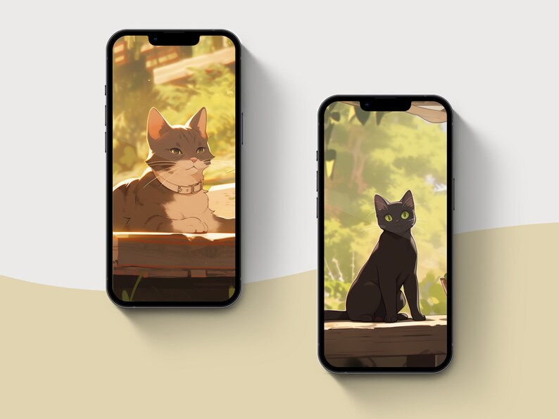 Cozy Cat iPhone Wallpaper Cute Cats Anime Phone Wallpaper Cottagecore ...