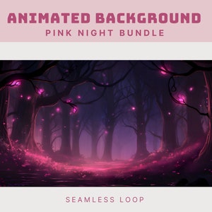 fundo rosa vtuber floresta sobreposição de contração animada rosa fundo de contração de halloween vtuber fundo rosa noite sobreposição de bruxa rosa gótico