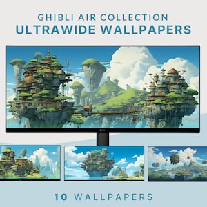 ultrawide wallpaper ghibli inspired wallpaper anime sky ultra wide wallpaper anime desktop wallpaper blue anime wallpaper ultrawide