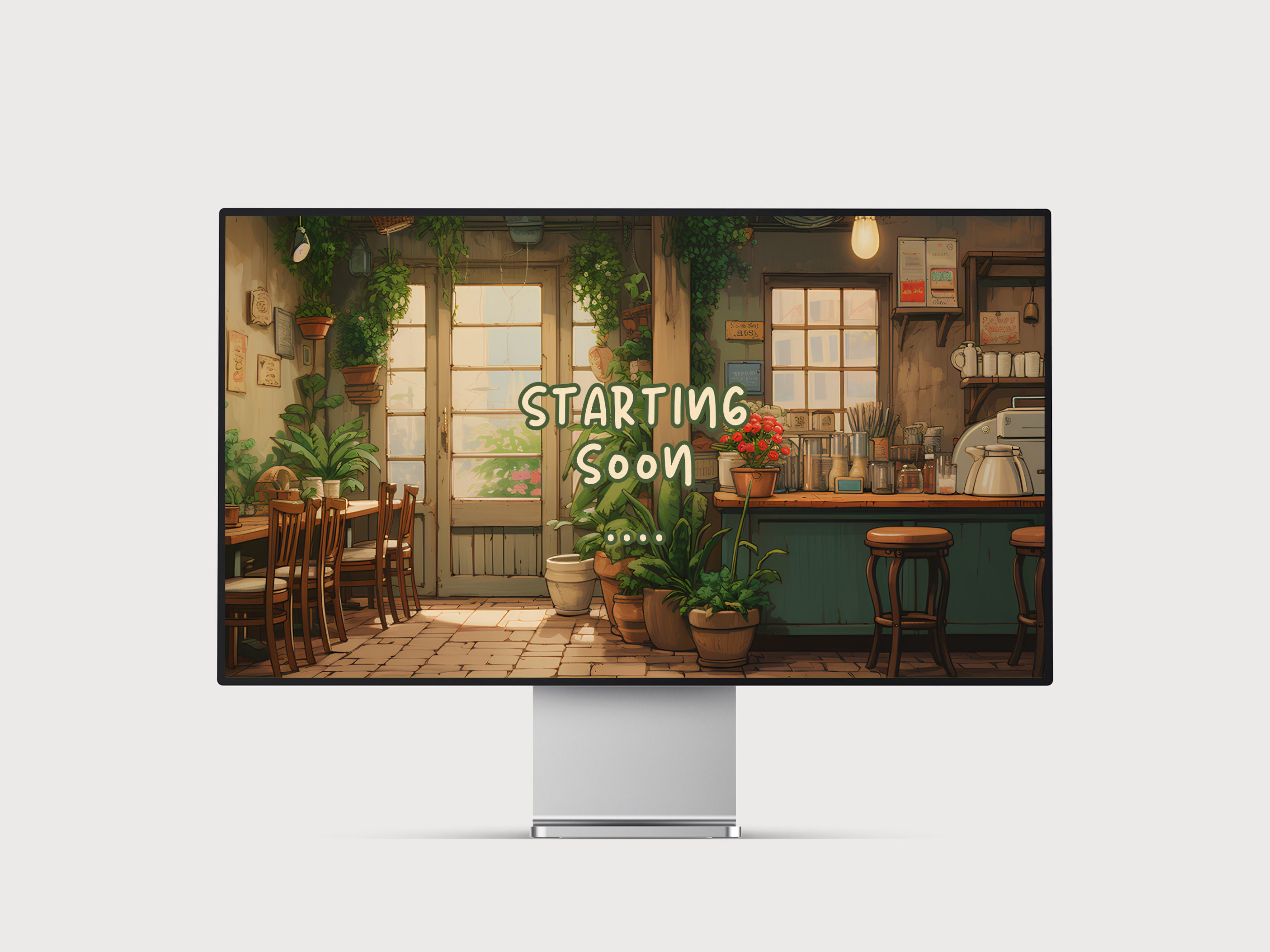Cozy Twitch Overlay Lofi Cafe Animated Stream Screen Lofi Twitch ...