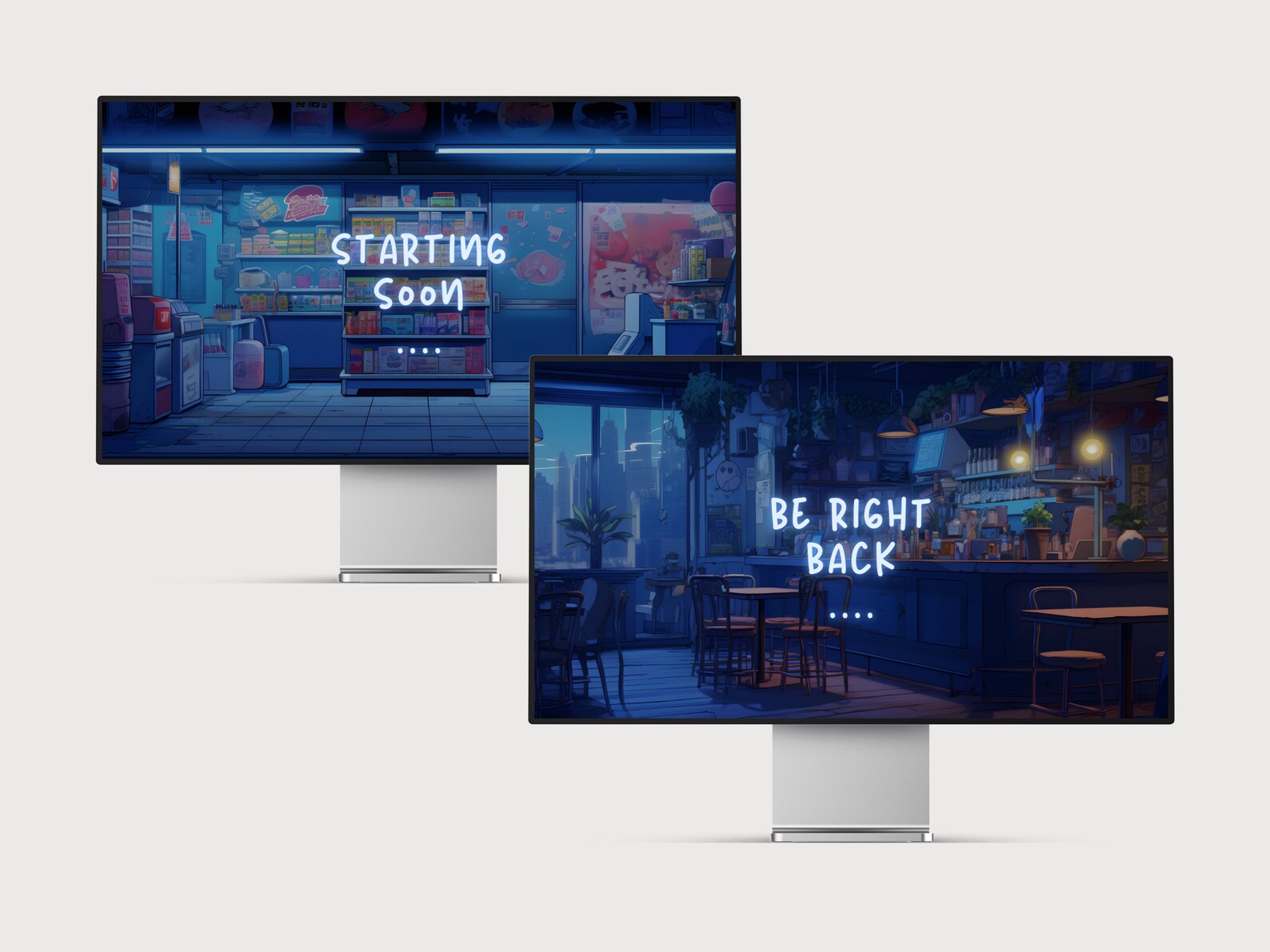 Stream Screen Blue Lofi Twitch Animated Stream Screen Blue Stream Screen Lofi Twitch ...