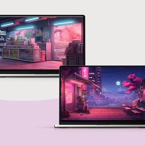 Pink Wallpaper Lofi Desktop Wallpaper Aesthetic Pink Lofi Wallpaper ...