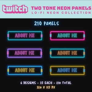 neon twitch panels pink twitch panels purple twitch panels blue twitch panels glowing twitch overlay vaporwave twitch lofi neon twitch panel