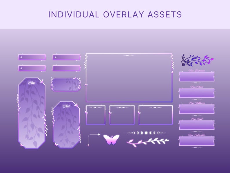 Purple Forest Stream Package Cozy Twitch Overlay Witch Forest Stream ...
