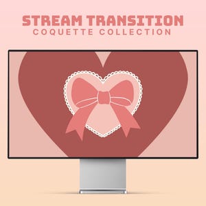 cute pink twitch transition coquette twitch stinger pink animated stream overlay ribbon vtuber animated stinger twitch cozy overlay twitch