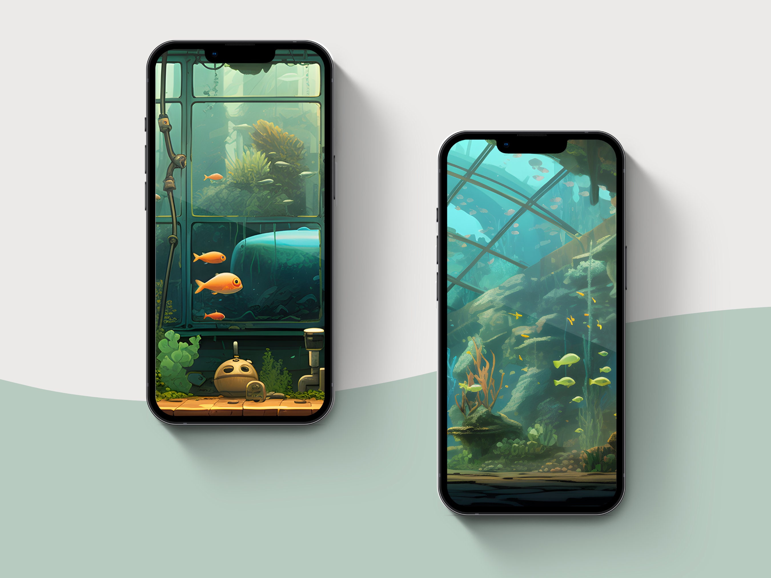 Studio Ghibli Inspired iPhone Wallpaper Blue Anime Phone - Etsy