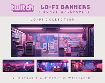 rose lofi twitch stream bannière anime lofi twitch bannière rose anime ultrawide fond d&#39;écran lofi anime fond d&#39;écran mac fond d&#39;écran macbook pc