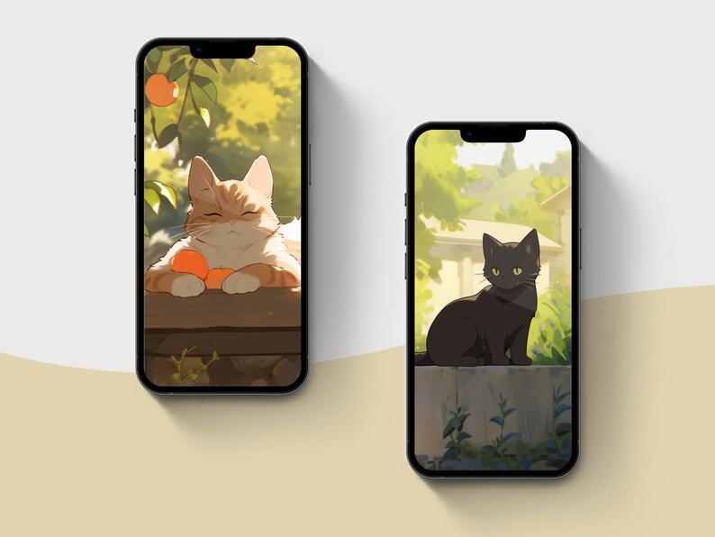 Cozy Cat iPhone Wallpaper Cute Cats Anime Phone Wallpaper Cottagecore ...