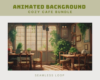 animated background cozy cafe background lofi twitch overlay lofi vtuber background animated vtuber asset cozy ghibli overlay vtuber cute
