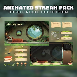 Cozy animated vtuber background cottagecore stream pack cozy twitch overlay vtuber stream screen cozy twitch alerts cozycore overlay twitch