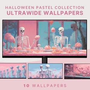 pink halloween wallpaper halloween ultrawide wallpaper pastel wallpaper ultra wide pastel halloween pink wallpaper pastel goth wallpaper