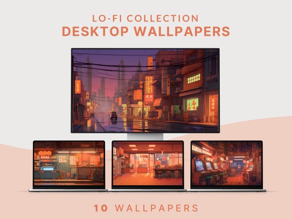Cyberpunk wallpaper in the style of studio ghibli