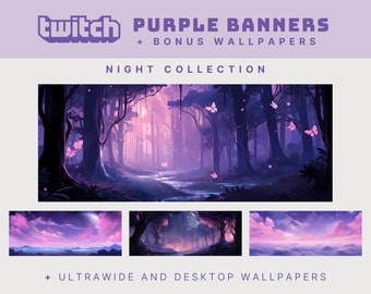 Purple twitch stream banner purple halloween twitch banner purple sky stream banner purple night ultrawide purple forest wallpaper desktop