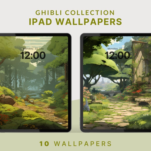 anime ipad wallpaper studio ghibli inspired ipad wallpaper aesthetic anime tablet wallpaper digital wallpaper ghibli ipad wallpaper cute