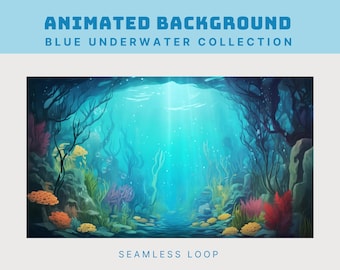 vtuber animated ocean background sea animated stream background blue twitch background summer twitch overlay underwater background twitch