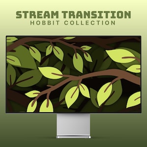 cozy twitch transition cottagecare twitch stinger animated stream overlay cozy vtuber animated stinger twitch forest overlay green twitch