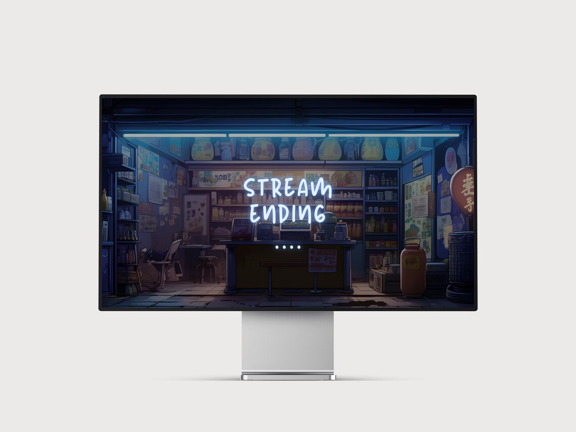Stream Screen Blue Lofi Animated Stream Screen Blue Lofi Twitch Stream Screen Anime Twitch ...