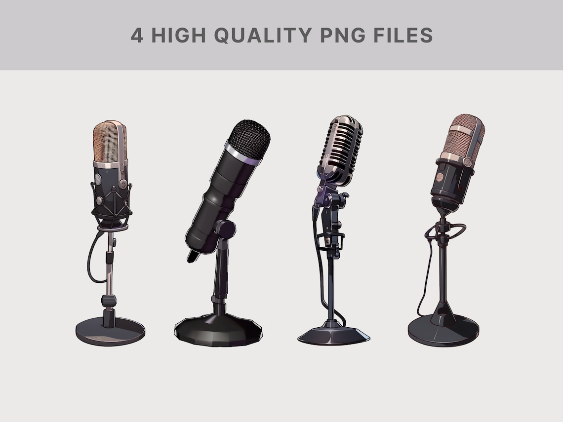 Microphone Overlay Vtuber Mic Vtuber Assets Basic Microphone Vtuber Microphone Twitch ...