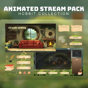 Cozy stream pack cottagecore twitch overlay cozy twitch alerts cozy animated background vtuber overlay twitch stream cozycore background
