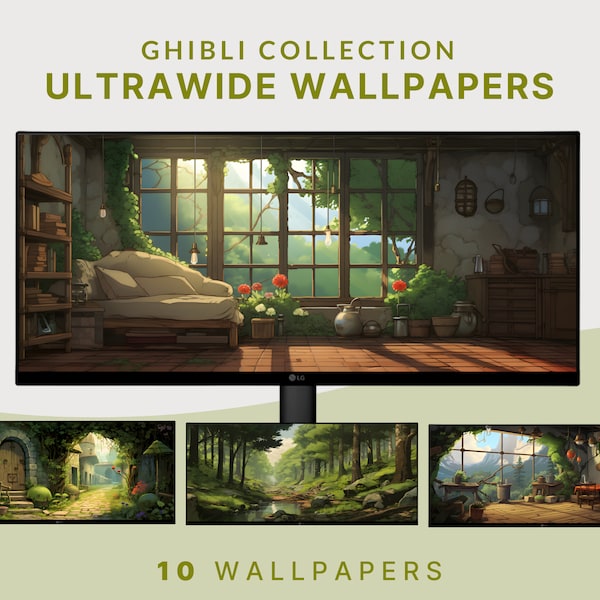 Anime ultrawide wallpaper studio ghibnli inspired wallpaper ghibli ultrawide wallpaper anime desktop wallpaper aesthetic anime ultra wide