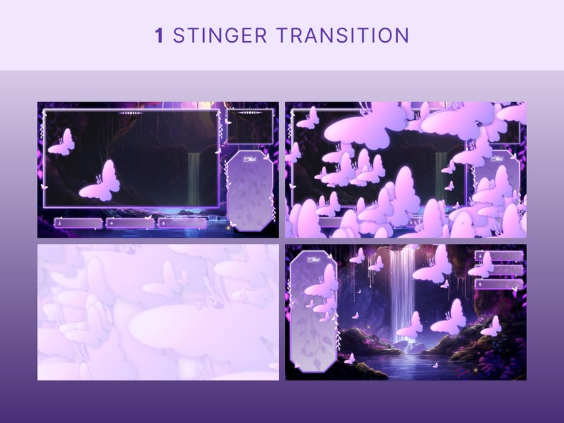 Purple Forest Stream Package Cozy Twitch Overlay Witch Forest Stream ...