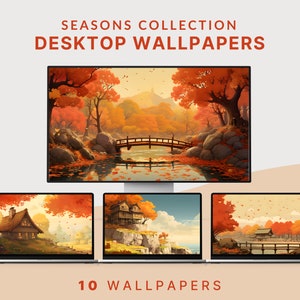 Fall Wallpaper desktop autumn wallpaper aesthetic anime wallpaper studio ghibli inspired wallpaper macbook wallpaper autumn wallpaper