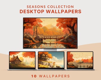 Fall Wallpaper desktop autumn wallpaper aesthetic anime wallpaper studio ghibli inspired wallpaper macbook wallpaper autumn wallpaper
