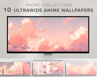 Ultra wide wallpaper pink anime desktop wallpaper cute wallpaper aesthetic anime background wallpaper pink wallpaper ultrawide wallpaper
