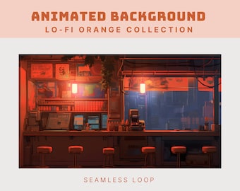 Fondo animado vtuber lofi superposición de contracción flujo de contracción de neón vtuber fondo acogedor superposición de onda de vapor lofi fondo de pantalla vtuber