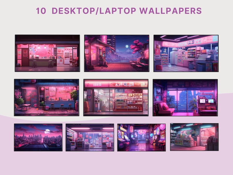 Lofi Wallpaper Pink Anime Desktop Wallpaper Vaporwave Wallpaper Lofi ...