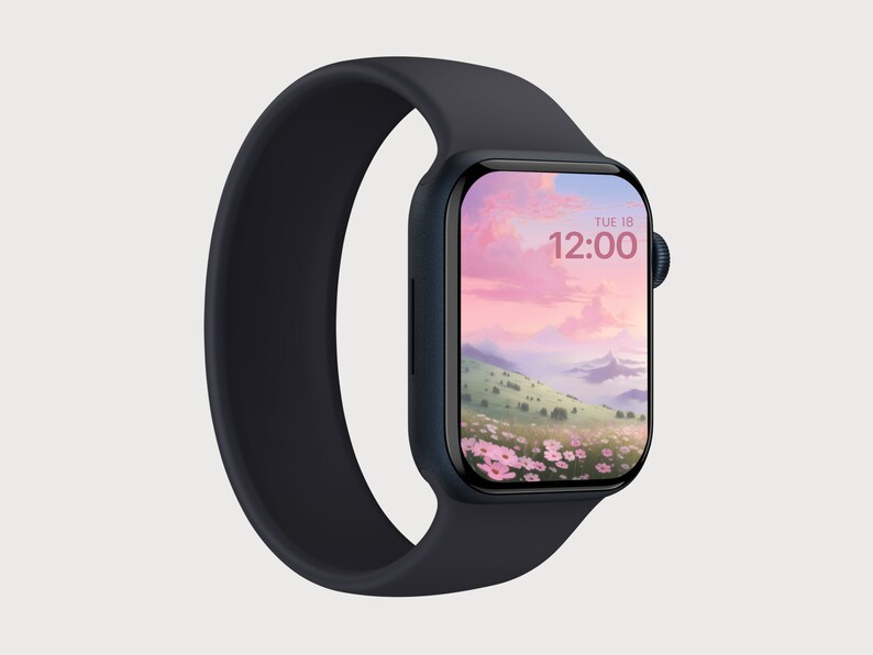 Pink Apple Watch Wallpaper Dreamy Pink Watch Face Pastel Flowers