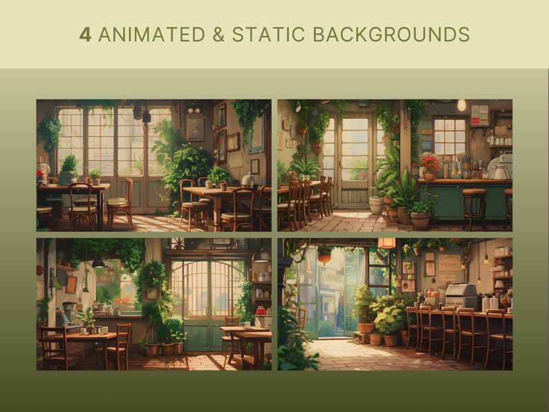 Cozy Animated Background Lofi Cafe Vtuber Background Cafe Stream ...