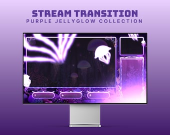 purple twitch stinger animated jellyfish transition for stream purple twitch overlay underwater stream transition glowing stinger obs