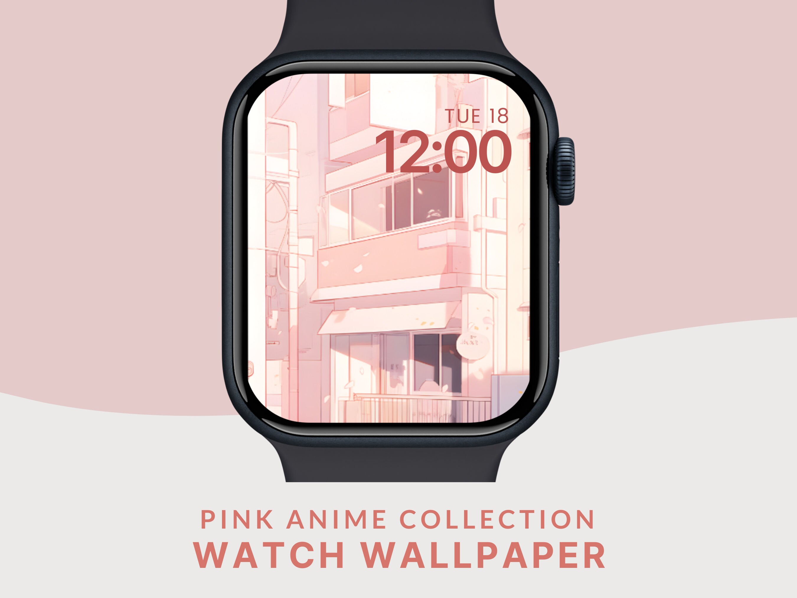 Anime Watch Face Pink Wallpaper Pastel Sky Apple Watch Face Wallpaper Cute Anime Wallpaper Watch Aesthetic Pink Background for Apple Watch Etsy