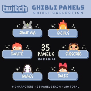 twitch panels cute twitch panels ghibli twitch panels blue stream panels twitch overlay cute overlay blue twitch panels aesthetic panels