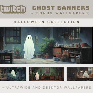 fofo halloween twitch stream banner lofi twitch banner estúdio ghibli inspirado papel de parede ultralargo lofi halloween papel de parede de desktop macbook