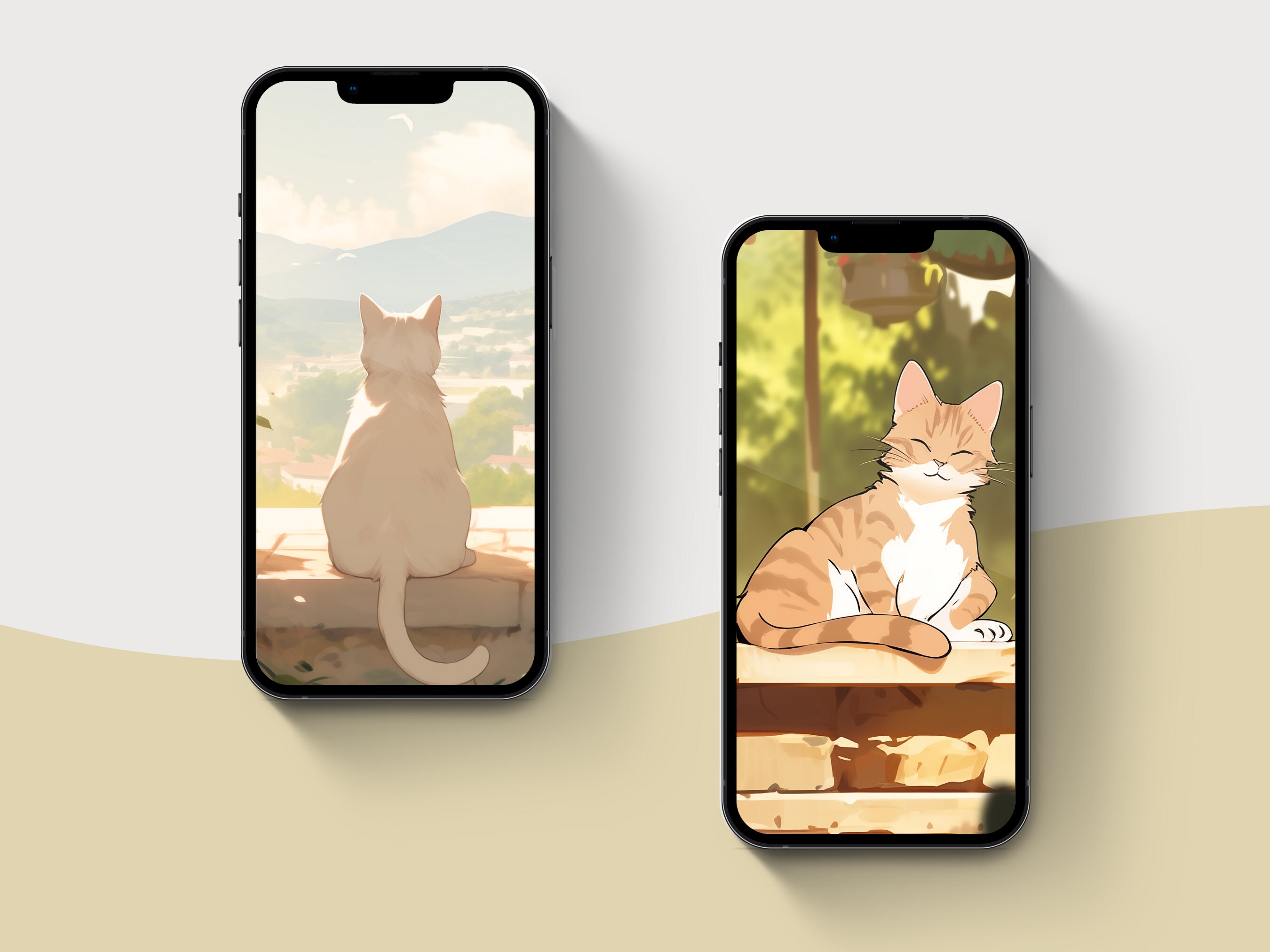 Cozy Cat iPhone Wallpaper Cute Cats Anime Phone Wallpaper Cottagecore ...
