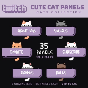 paars twitch panelen kat twitch panelen leuke twitch panelen paars stream panelen paars twitch overlay leuke katten overlay kawaii twitch panelen