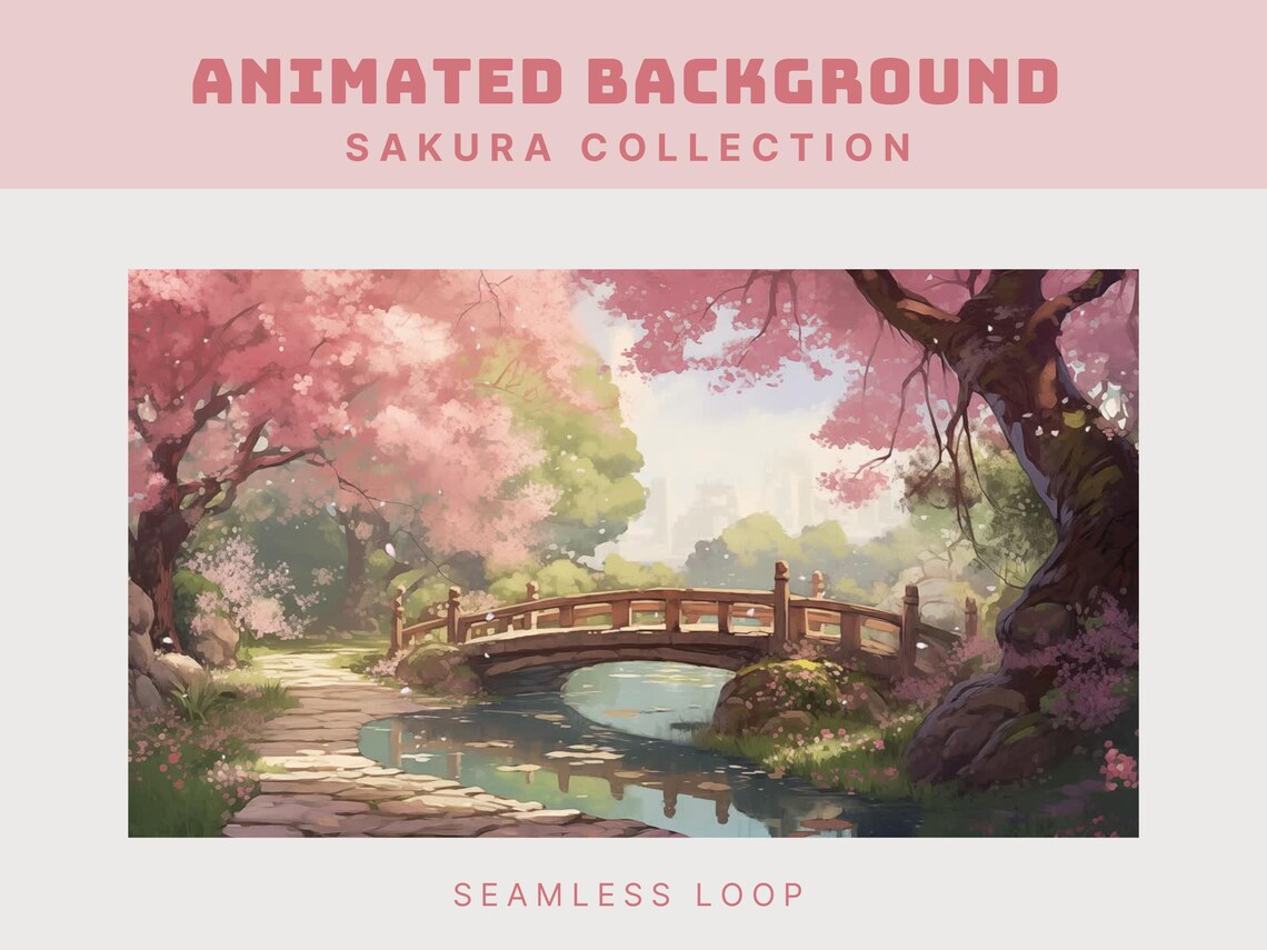 Spring Animation Back Ground Vtuber Spring Animated Background Sakura Vtuber Background Spring ...