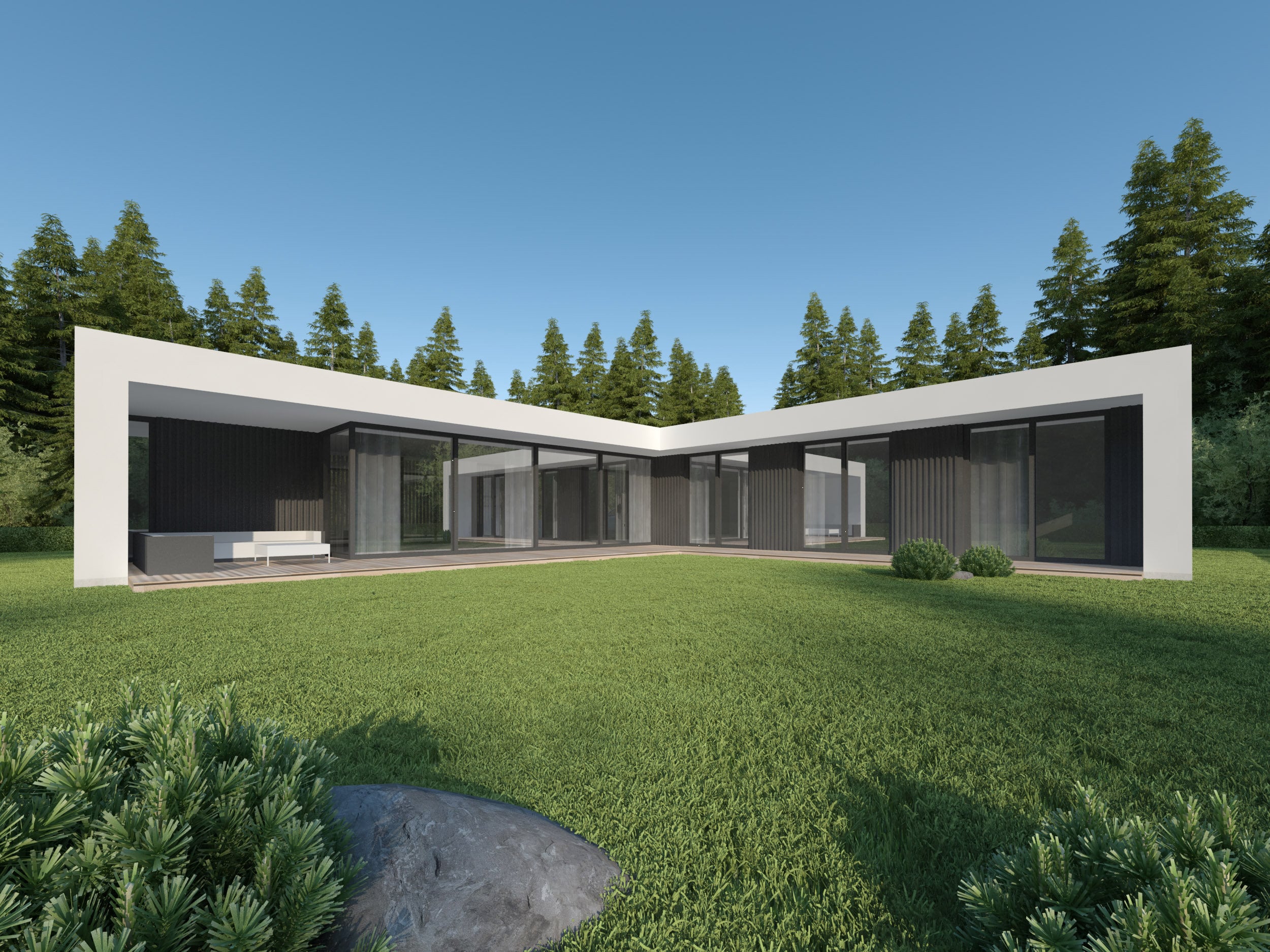 Modern House Plan Area 189,73m2  CAD+PDF Set