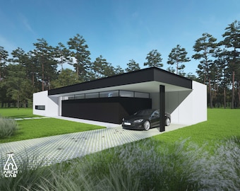 Modern House Plan Area 137.51m2  CAD+PDF Set