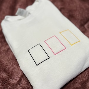 Box Embroidered Sweatshirt Box Band Rectangle I Like It When You Sleep Music For Cars