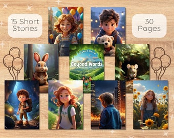 Voorbij woorden | Emotiesboek voor kinderen | Educatief korte verhalenboek voor kinderen | PDF/afdrukbaar digitaal e-boek downloaden | Vroeg leren