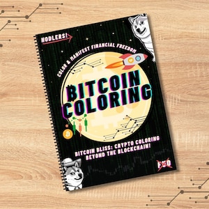 Bitcoin Adult Coloring Book | Cryptocurrency | 50 Coloring Pages | PDF/Printable eBook Download | Crypto